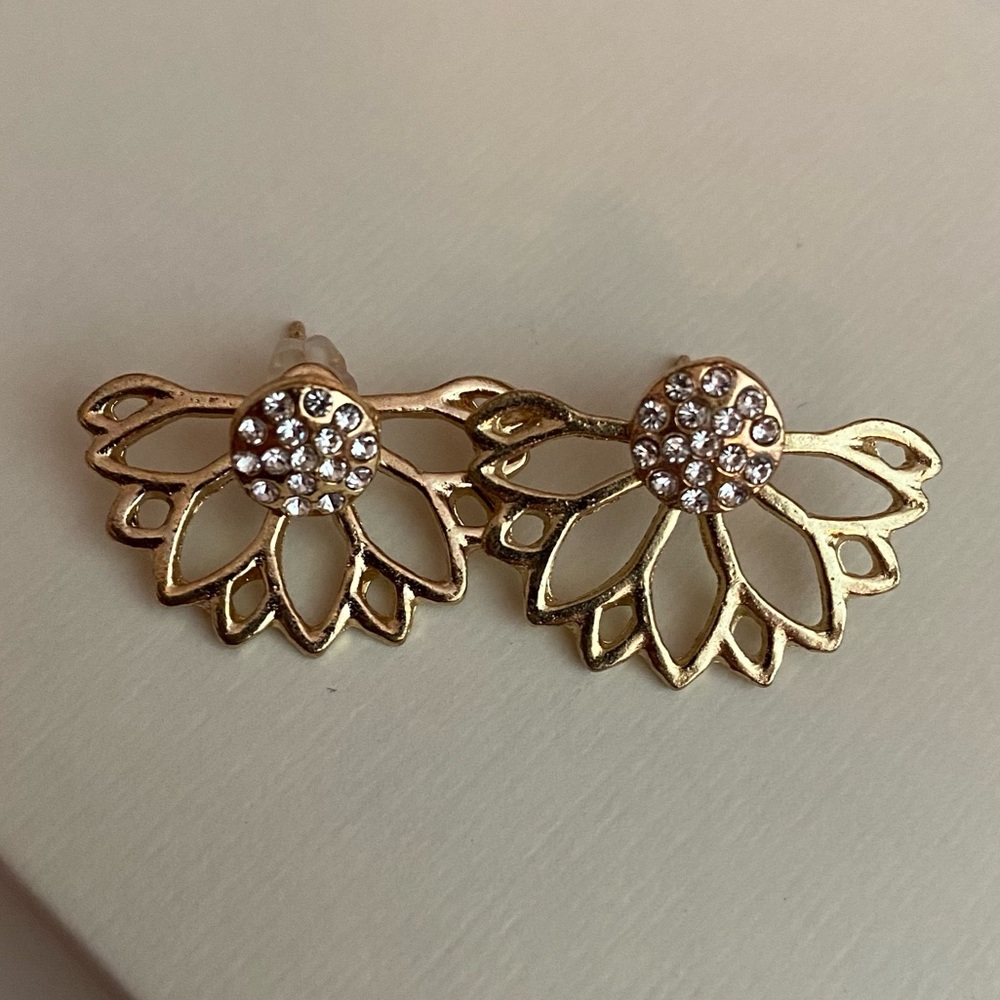 Floral Jacket Stud Earrings